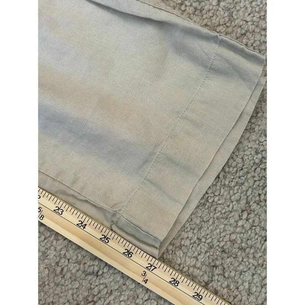 Quince 100% European Linen Wide Leg Pants XS Flax Beige Pull On 27